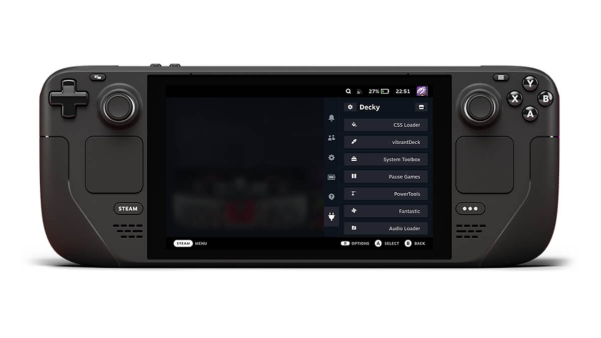Decky Loader on Steam Deck Render - Retro Handhelds Decky Loader on Steam Deck Render