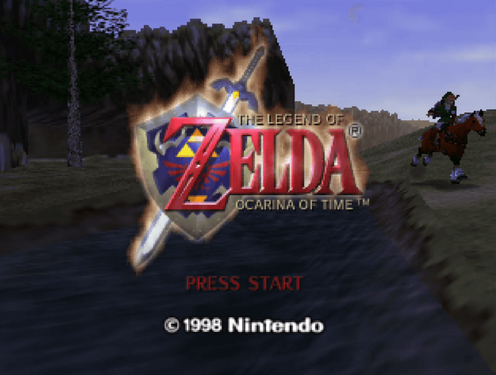 Screenshot of the Ocarina of Time title screen | Retro Handhelds Screenshot of the Ocarina of Time title screen
