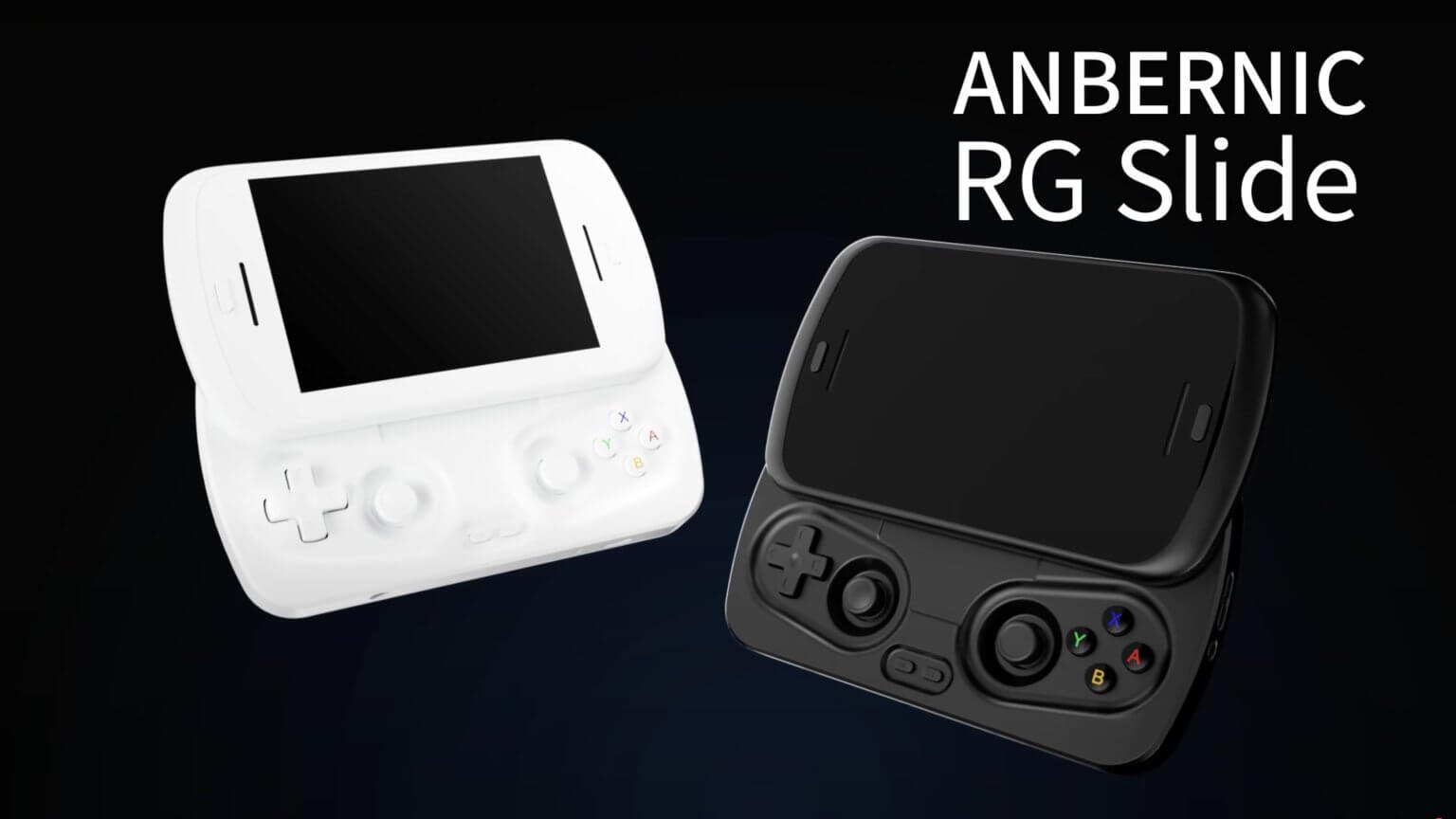 Anbernic RG Slide Gameplay Showcase title screen renders