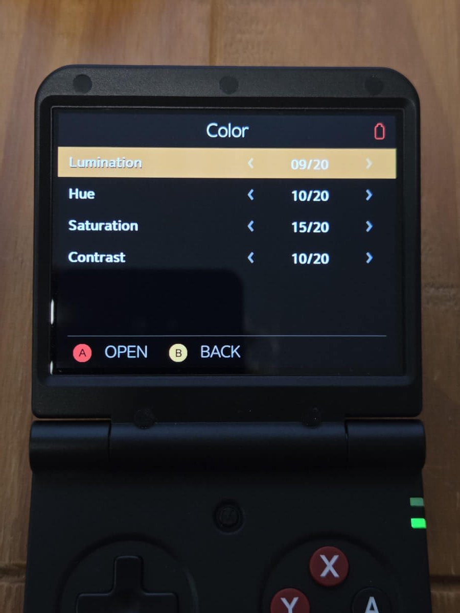 Miyoo Flip Display Settings