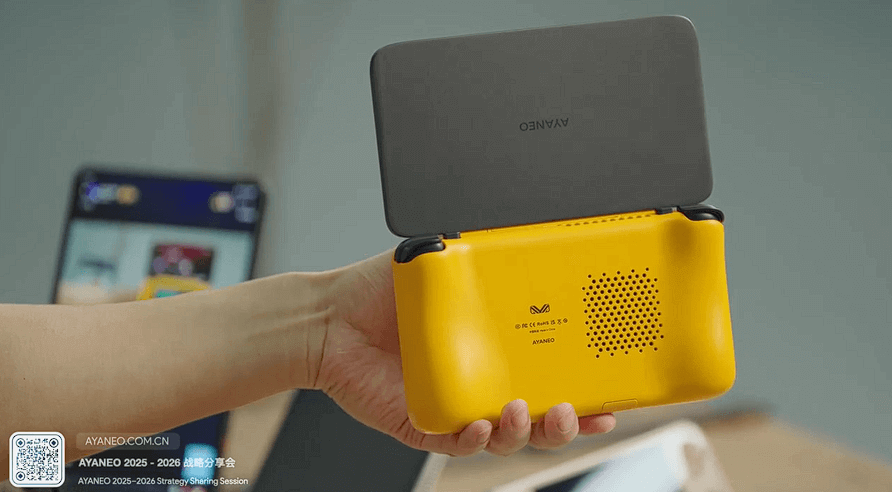 AYANEO Pocket DS - Back Yellow