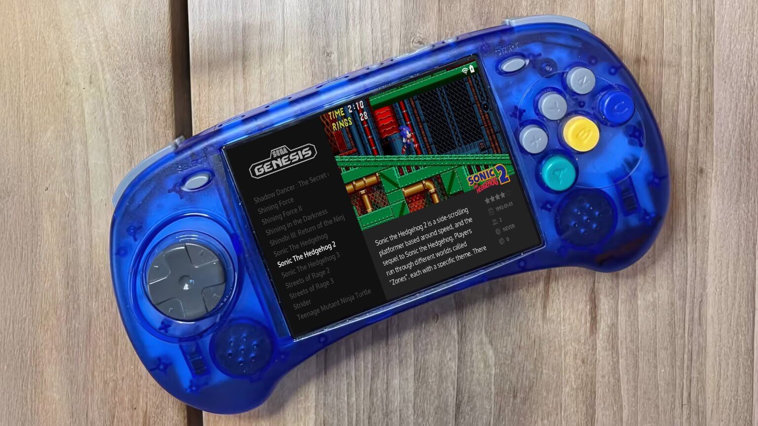 Anbernic RG ARC-D in Blue with ROCKNIX