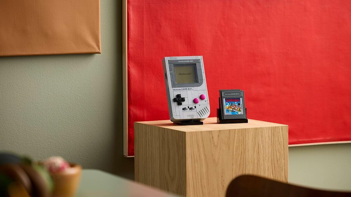 LEGO Game Boy Assembled and On Stand - Nintendo