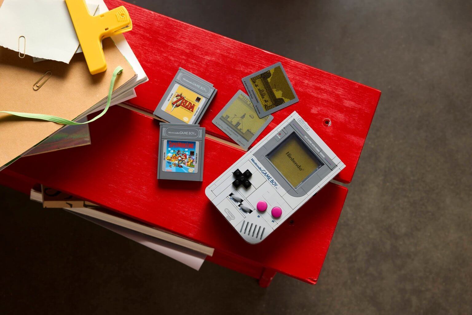 Top-down View of LEGO Game Boy - LEGO
