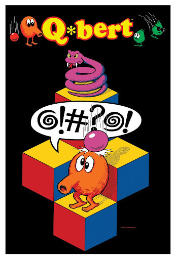 Qbert game vertical banner