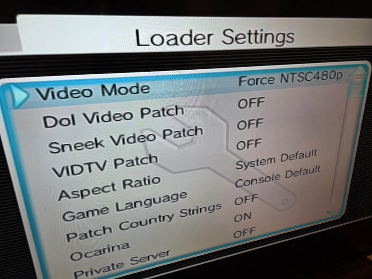 USB Loader menu