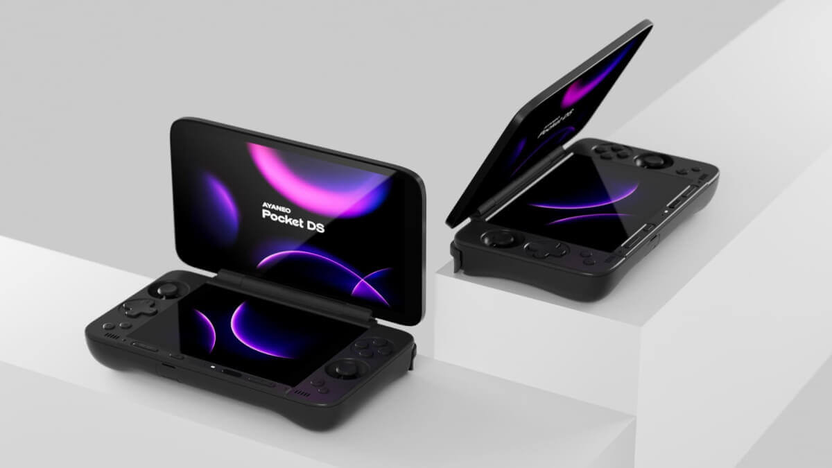 AYANEO Pocket DS - Shadow Black Promo Render - 1