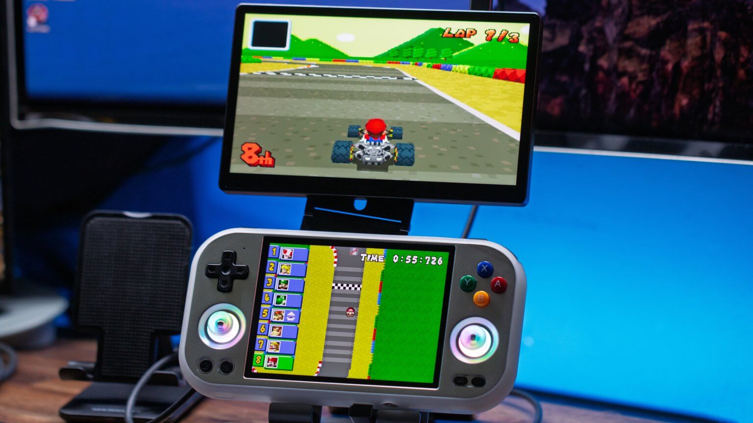 Anbernic RG477M First Impressions - melonDS Dual Screen - Mario Kart - 3