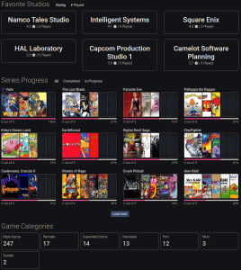 Backloggd Stats Page - Retro Handhelds