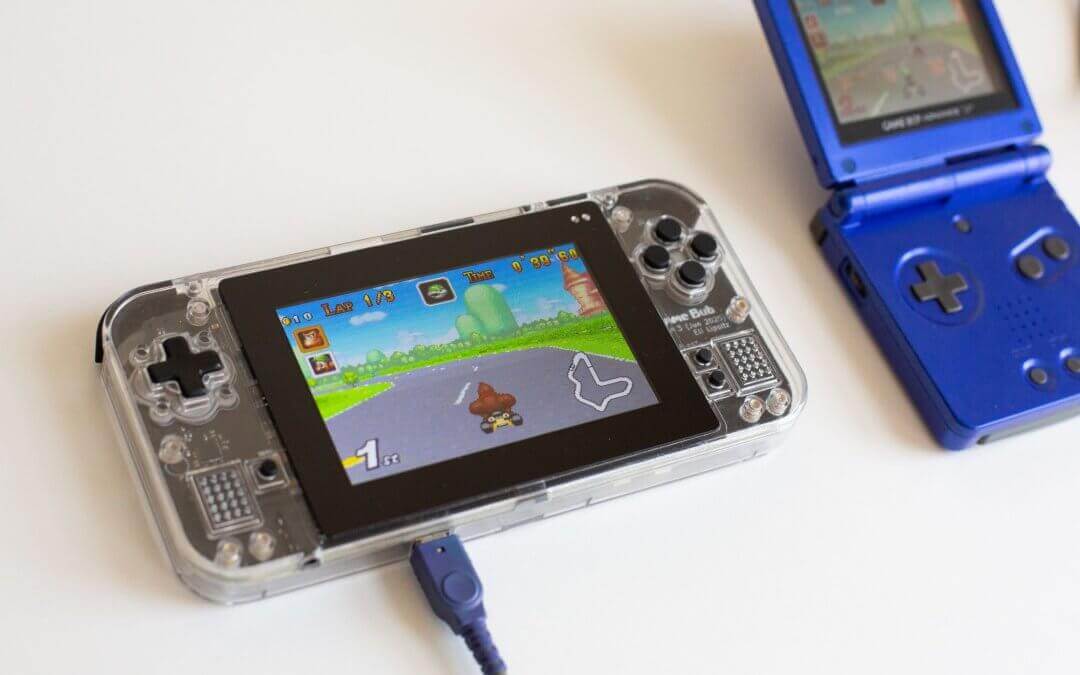Game Bub Link Cable with Game Boy Advance SP