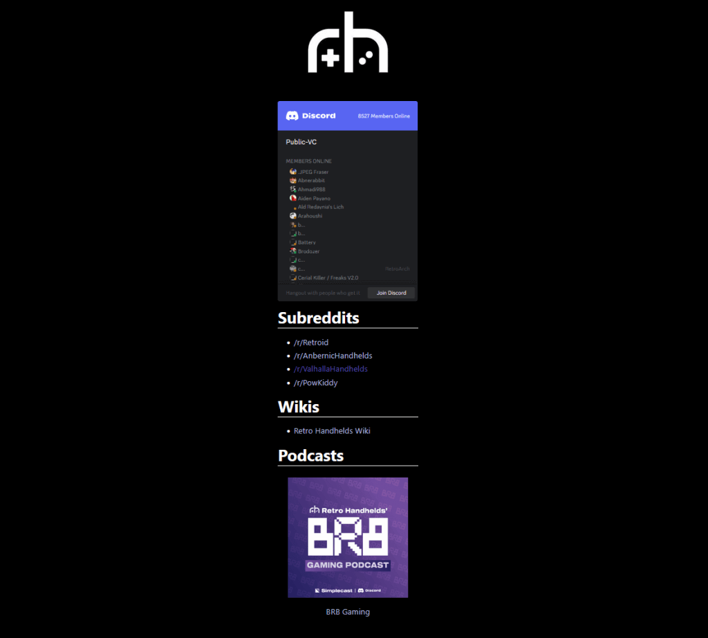 Retro Handhelds Website - Original