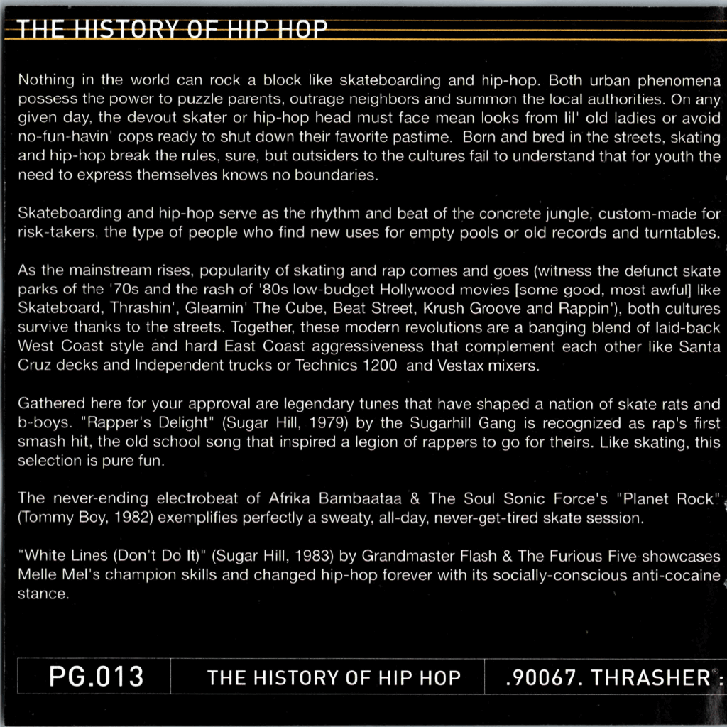 Thrasher - History Of Hip-Hop 1