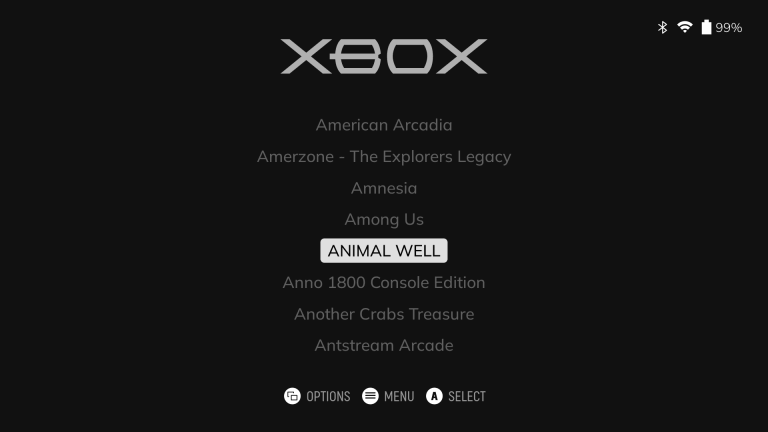 A list of Game Pass games on ES-DE