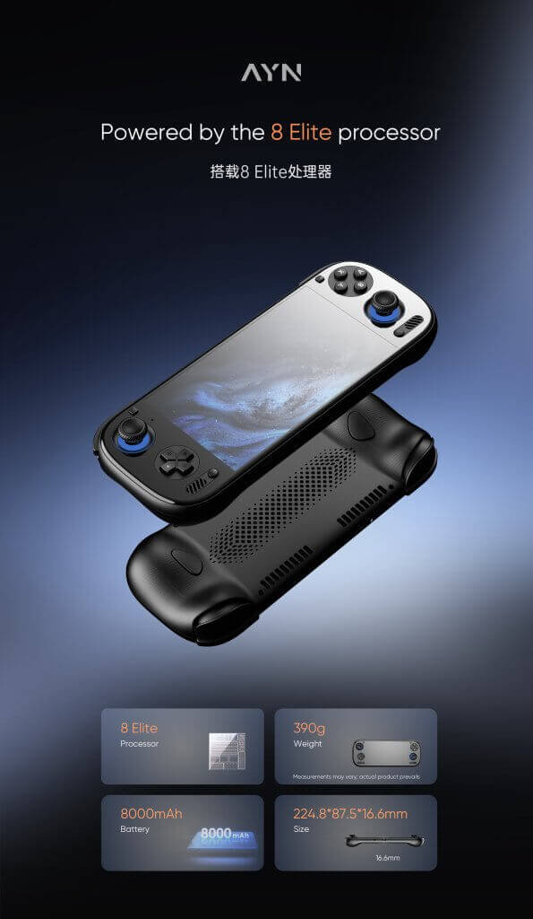 AYN Odin 3 Processor Battery Weight Dimensions | Retro Handhelds AYN Odin 3 Processor Battery Weight Dimensions