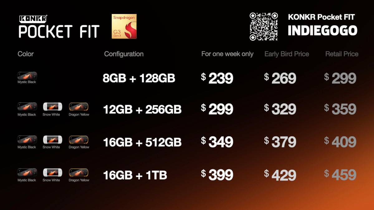 KONKR Pocket FIT G3 Gen 3 Pricing