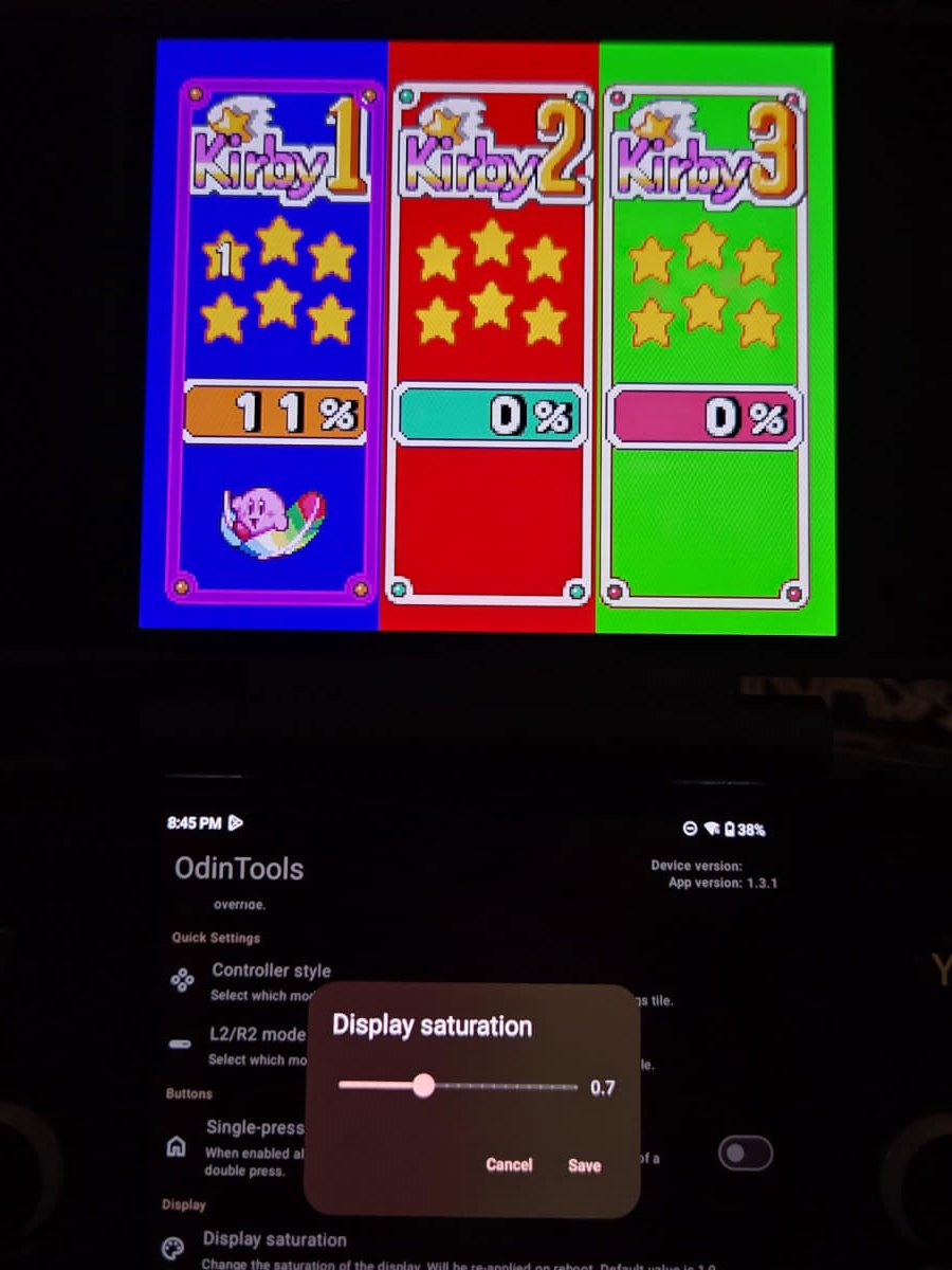 Retroid Dual Screen Add On Screen Saturation
