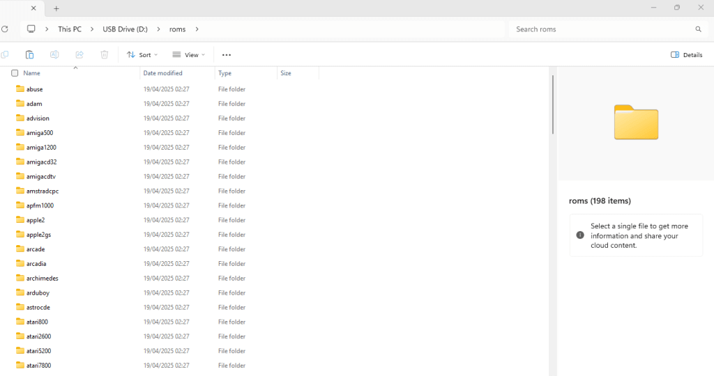 plum v90s roms folder - Retro Handhelds A populated ROMs folder