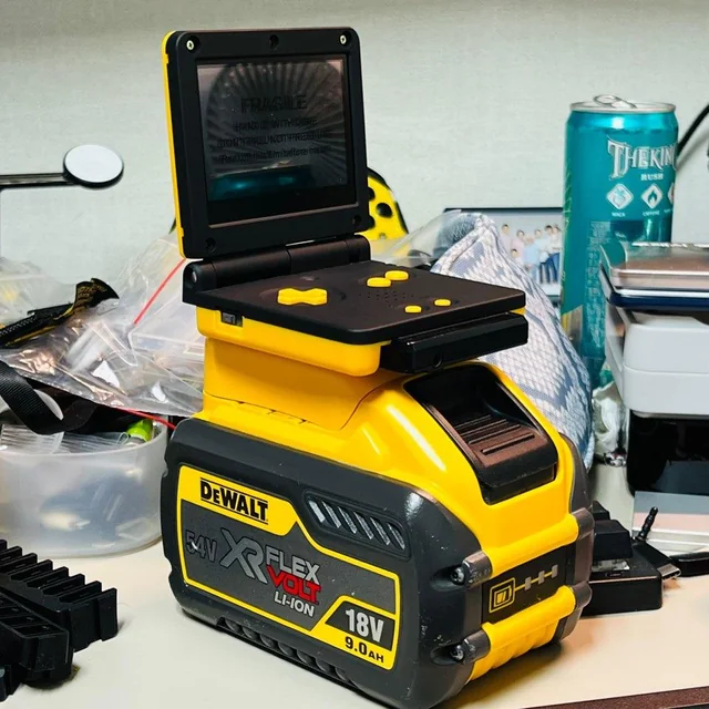 GBA SP with Megabattery