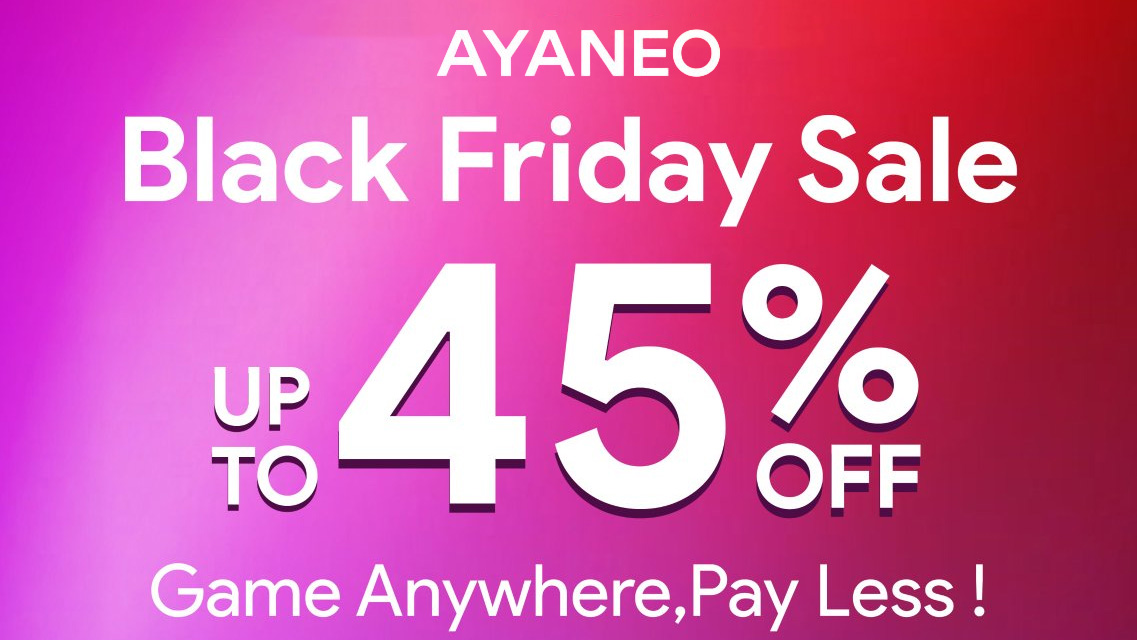 AYANEO Black Friday Deals Banner - Retro Handhelds AYANEO Black Friday Deals Banner