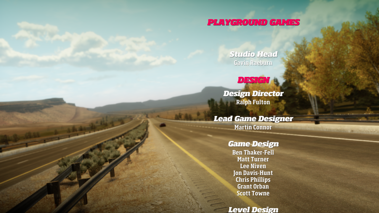 Forza Horizon - Credits