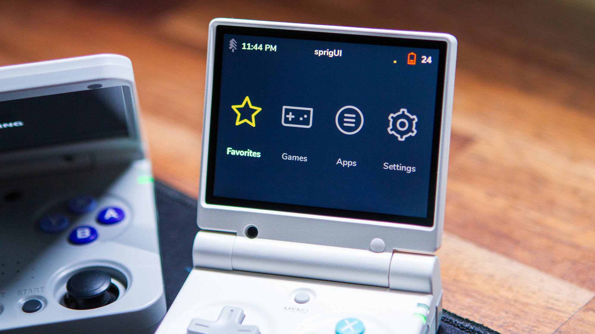 Miyoo Mini Flip Setup Guide - sprigUI Main Screen - Retro Handhelds Miyoo Mini Flip Setup Guide - sprigUI Main Screen