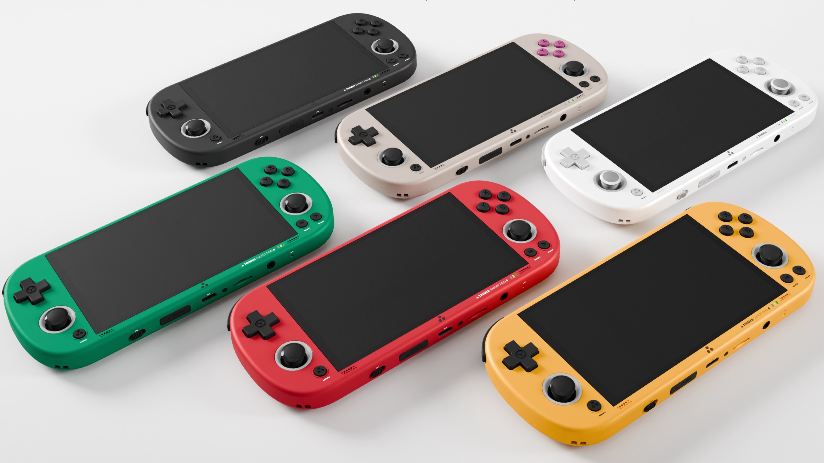 TrimUI Smart Pro S Color Options and GPU - 16x9 Hero - Retro Handhelds TrimUI Smart Pro S Color Options and GPU - 16x9 Hero