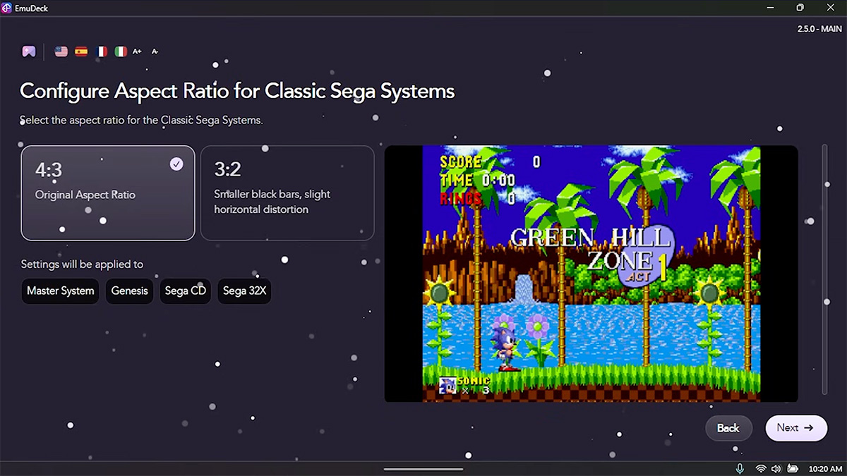 ASUS ROG Xbox Ally Set Up Guide - Aspect Ratio for SEGA Systems in EmuDeck
