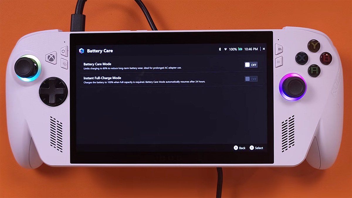 ASUS ROG Xbox Ally Set Up Guide - Battery Care