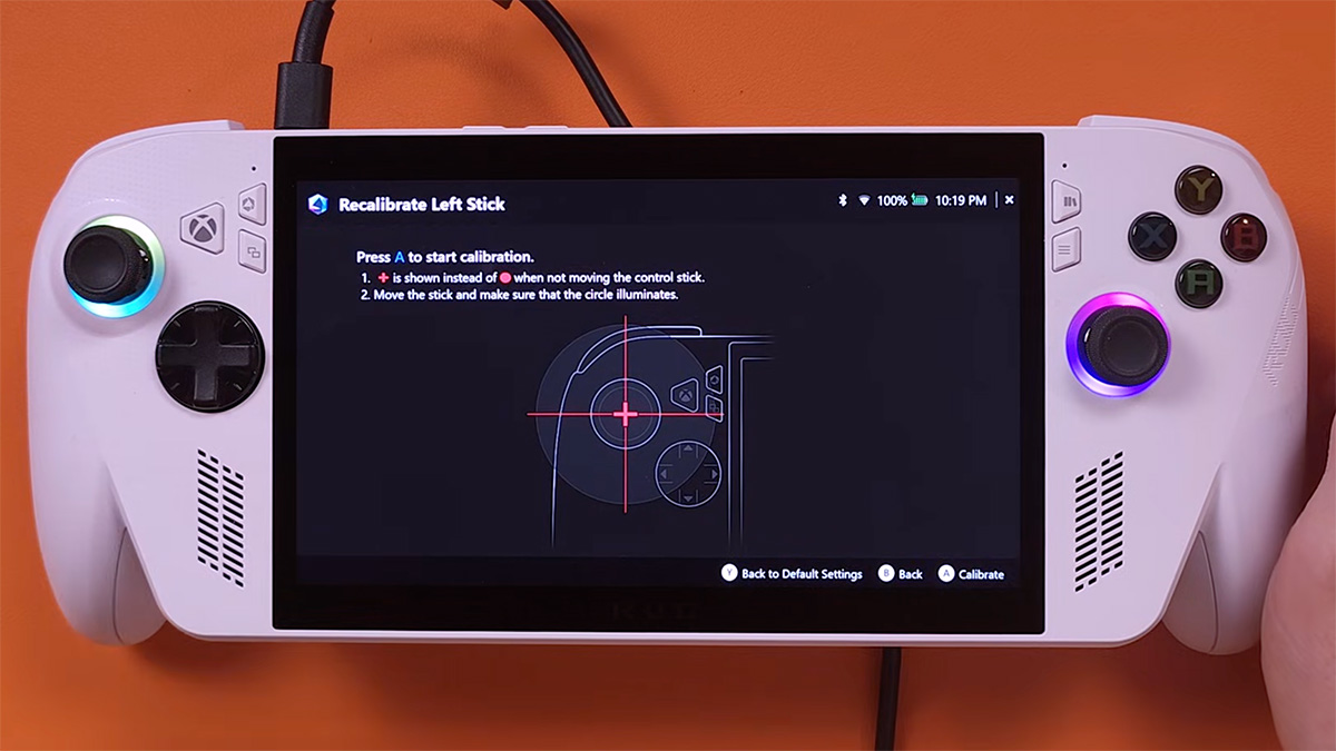 ASUS ROG Xbox Ally Set Up Guide Calibrate Left Stick