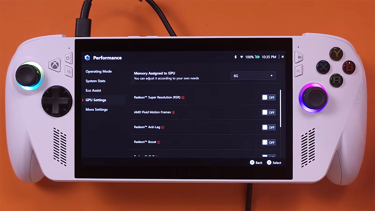 ASUS ROG Xbox Ally Set Up Guide - Configure GPU RAM