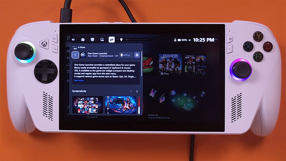 ASUS ROG Xbox Ally Set Up Guide One Game Launcher Listing