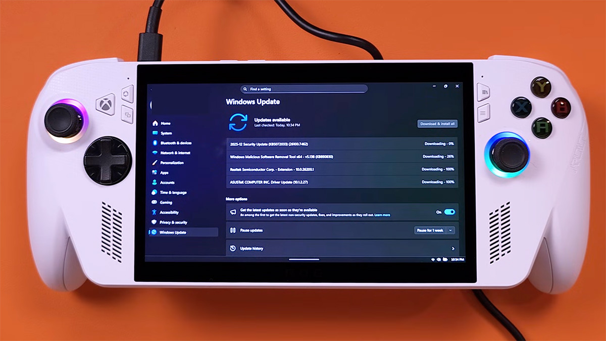 ASUS ROG Xbox Ally Set Up Guide Windows Updates