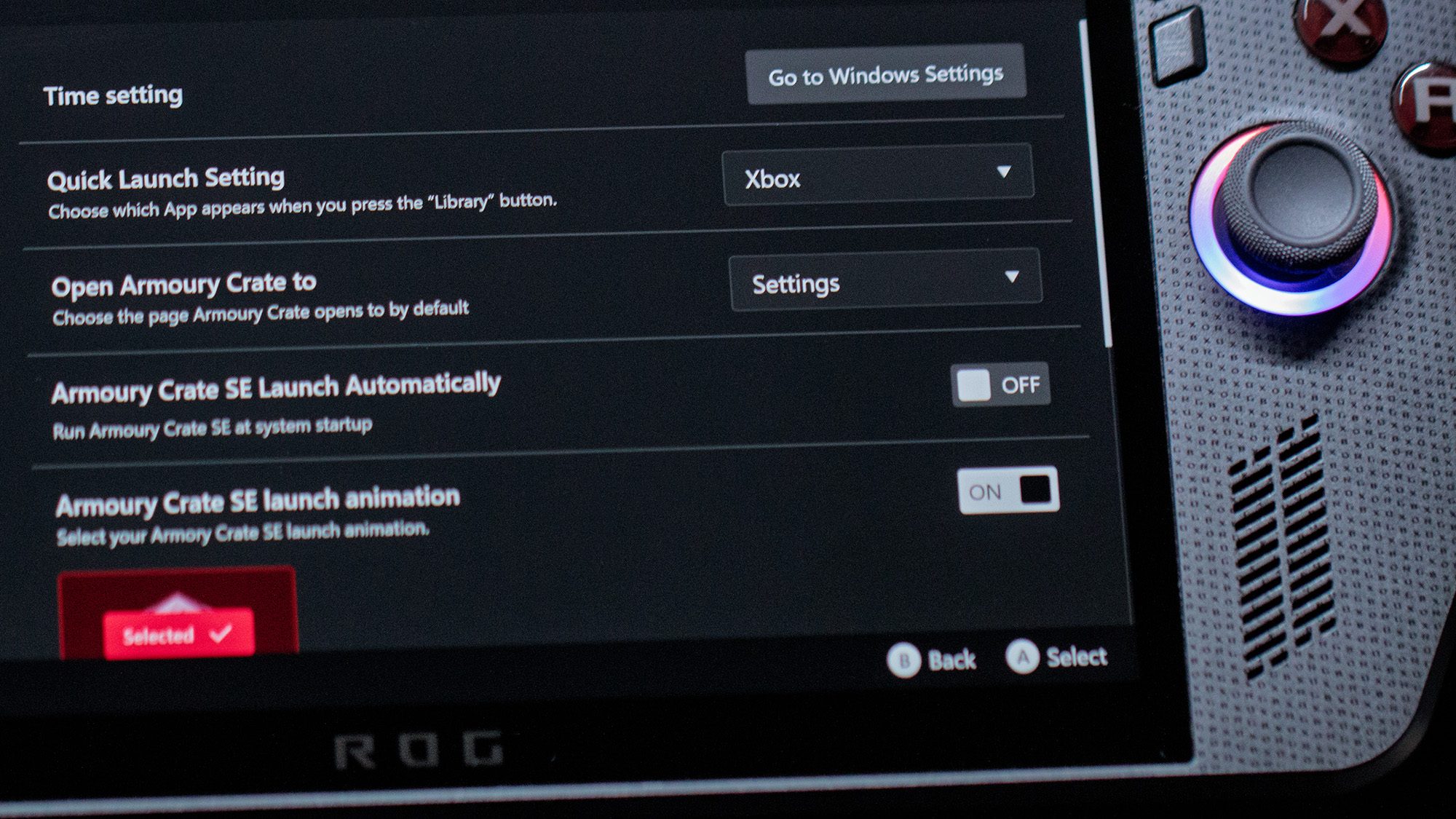 ASUS ROG Xbox Ally Setup Guide - Turn off Armoury Crate Startup Launching