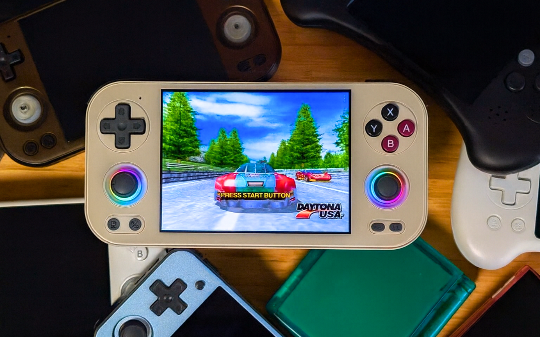 Anbernic RG476H Top-Down View - Gift Guide