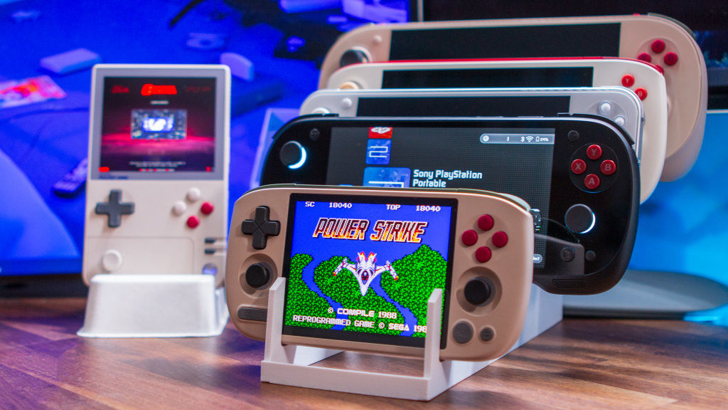 AYANEO Pocket AIR Mini, Pocket DMG, KONKR Pocket FIT, Pocket AIR Pocket, Pocket EVO - Stacked | Retro Handhelds AYANEO Pocket AIR Mini, Pocket DMG, KONKR Pocket FIT, Pocket AIR Pocket, Pocket EVO - Stacked