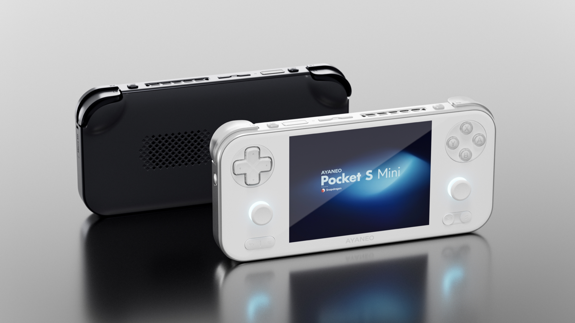 AYANEO Pocket S Mini Promo Render - White and Black