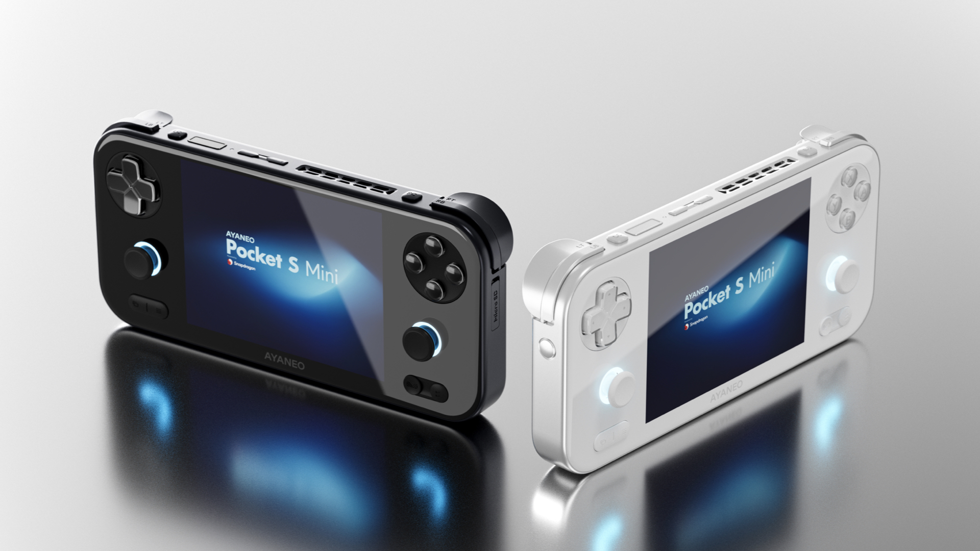 AYANEO Pocket S Mini Promo Render - White and Black