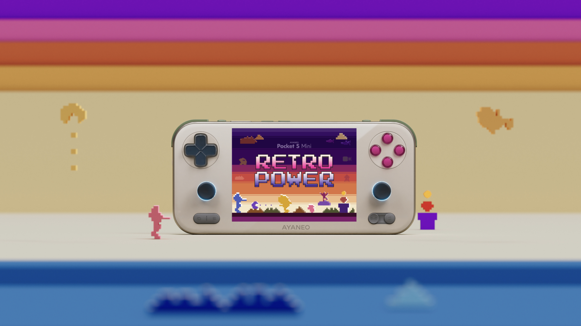 AYANEO Pocket S Mini Promo Render - Retro Power