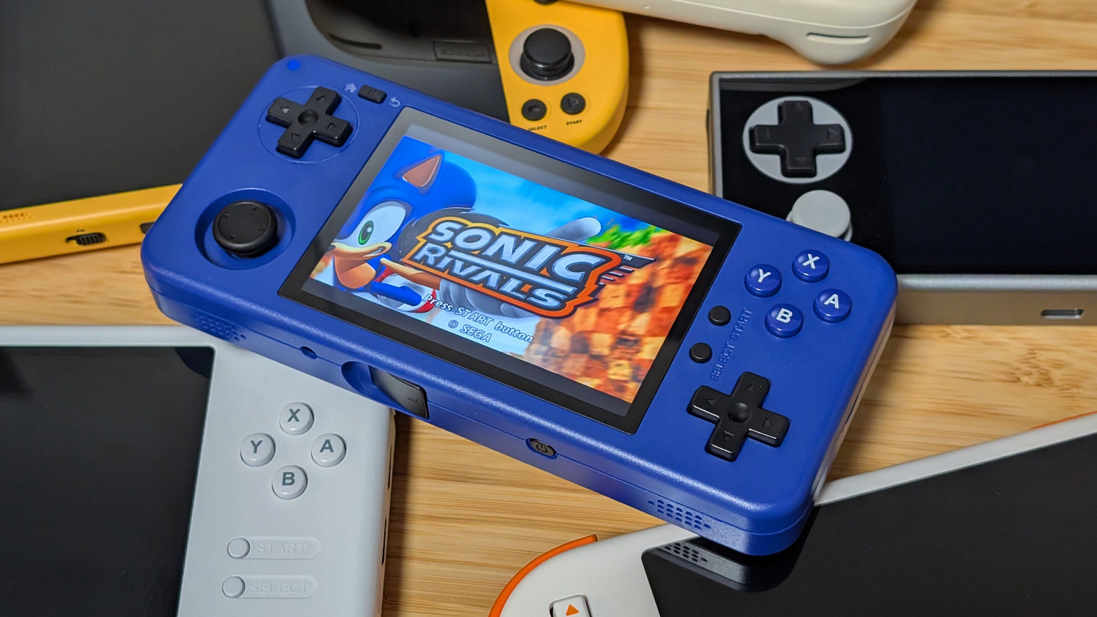 MagicX One35 Review - Stacked on other handhelds