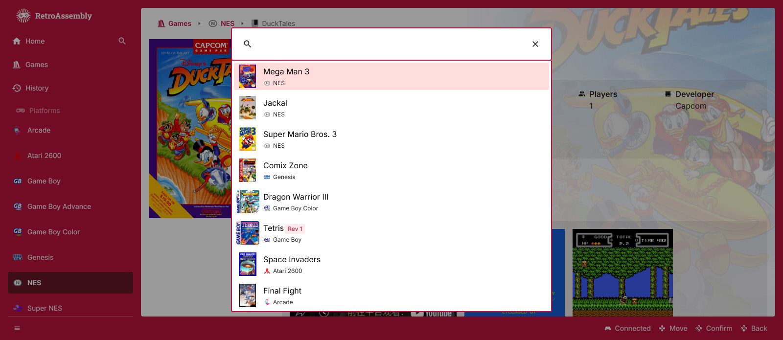 RetroAssembly V5 - Launch Game from Search