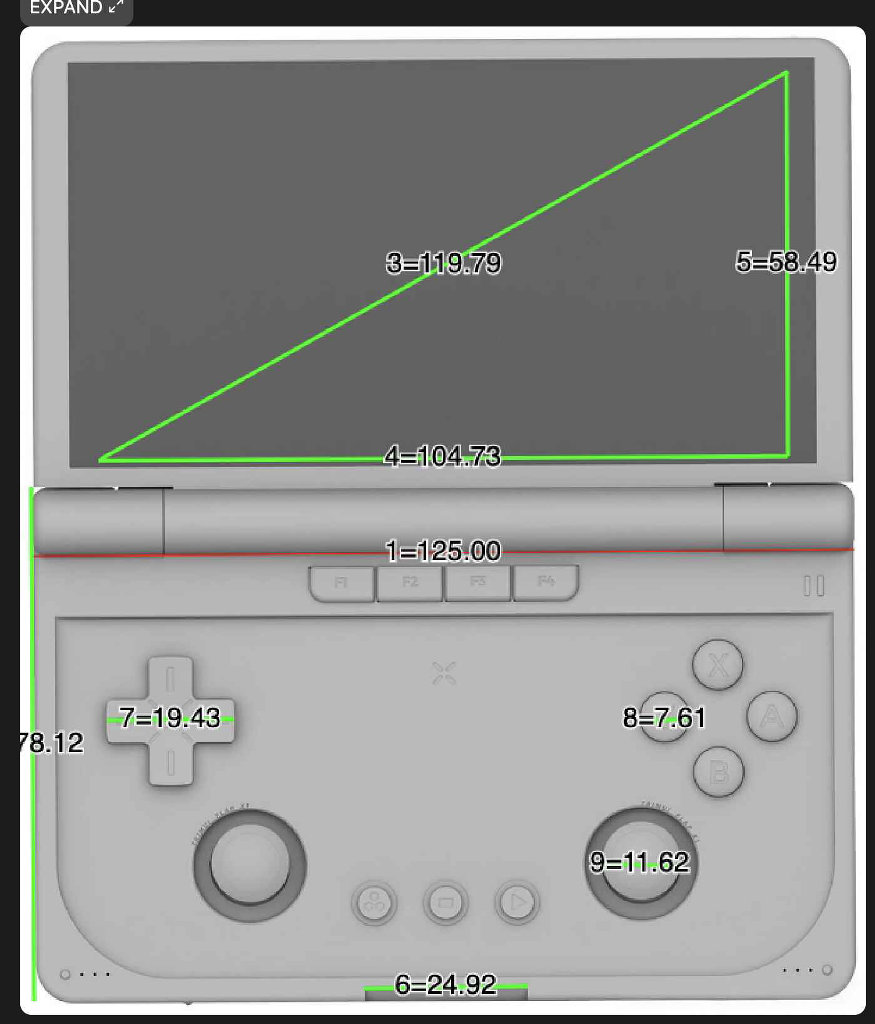 TrimUI Flap X1 CAD Dimensions - 2
