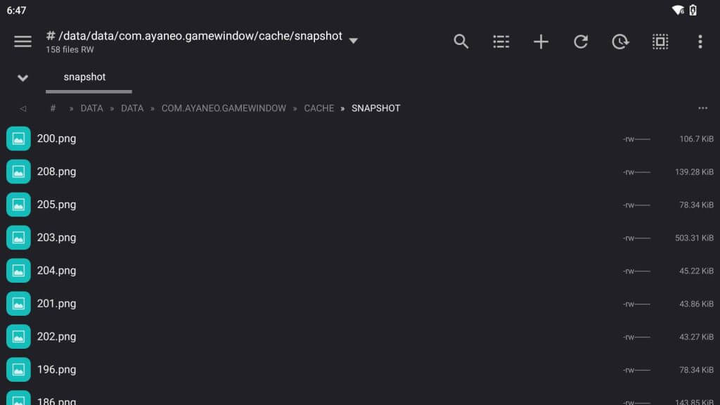 AYAWindow Snapshot Folder