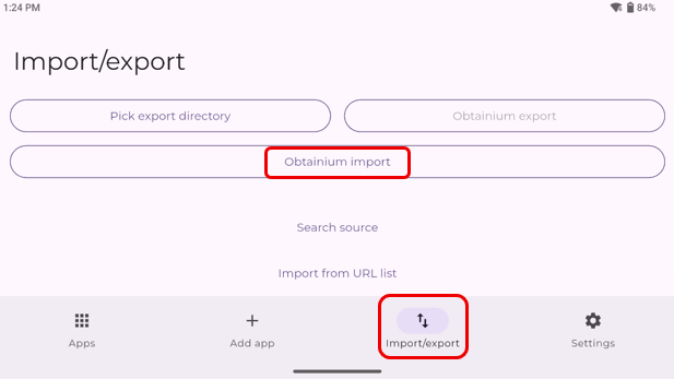 Obtainium Import Screenshot
