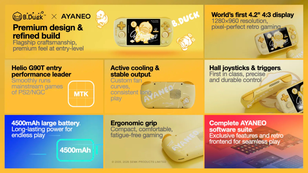 AYANEO Pocket Air Mini B.Duck - Specs