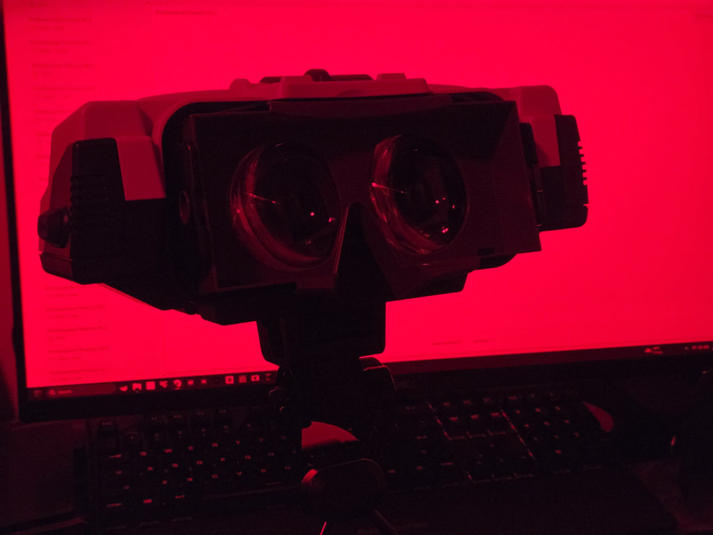 Nintendo Virtual Boy with Red Tint