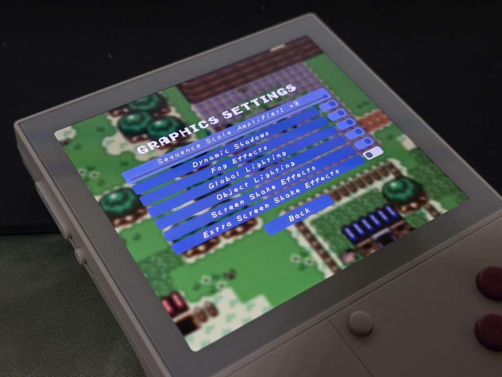 Link's Awakening DX on Retroid Pocket Classic - Graphics Settings