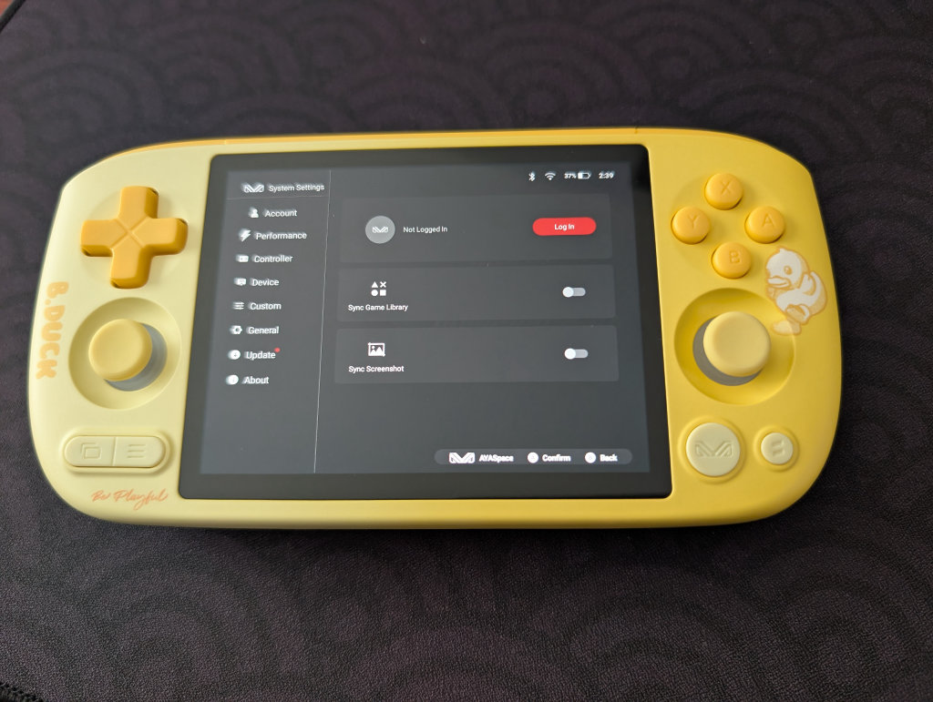 AYANEO System Settings