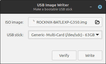 BatleXP-G350-Rocknix-Write-Img