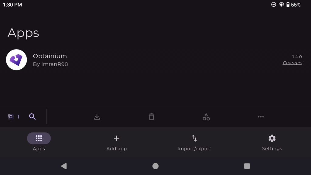 Obtainium-Home-Pagepng | Retro Handhelds Obtainium Home Page