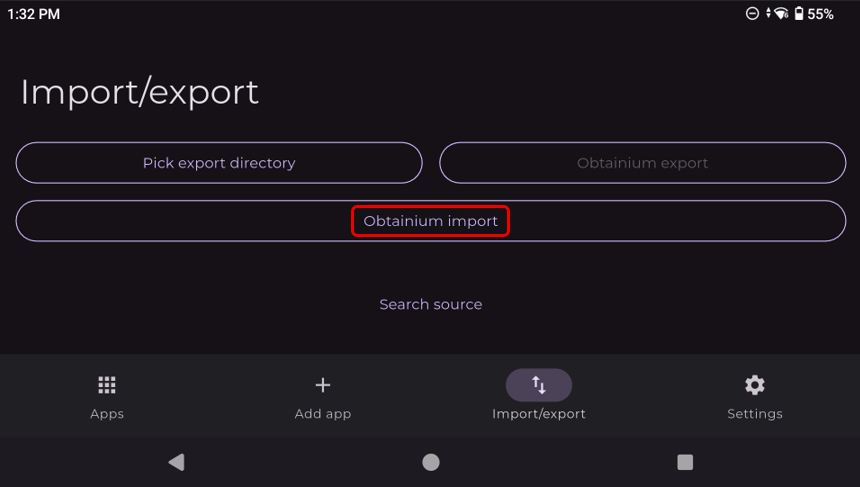 Obtainium-ImportExportpng | Retro Handhelds Obtainium Import/Export